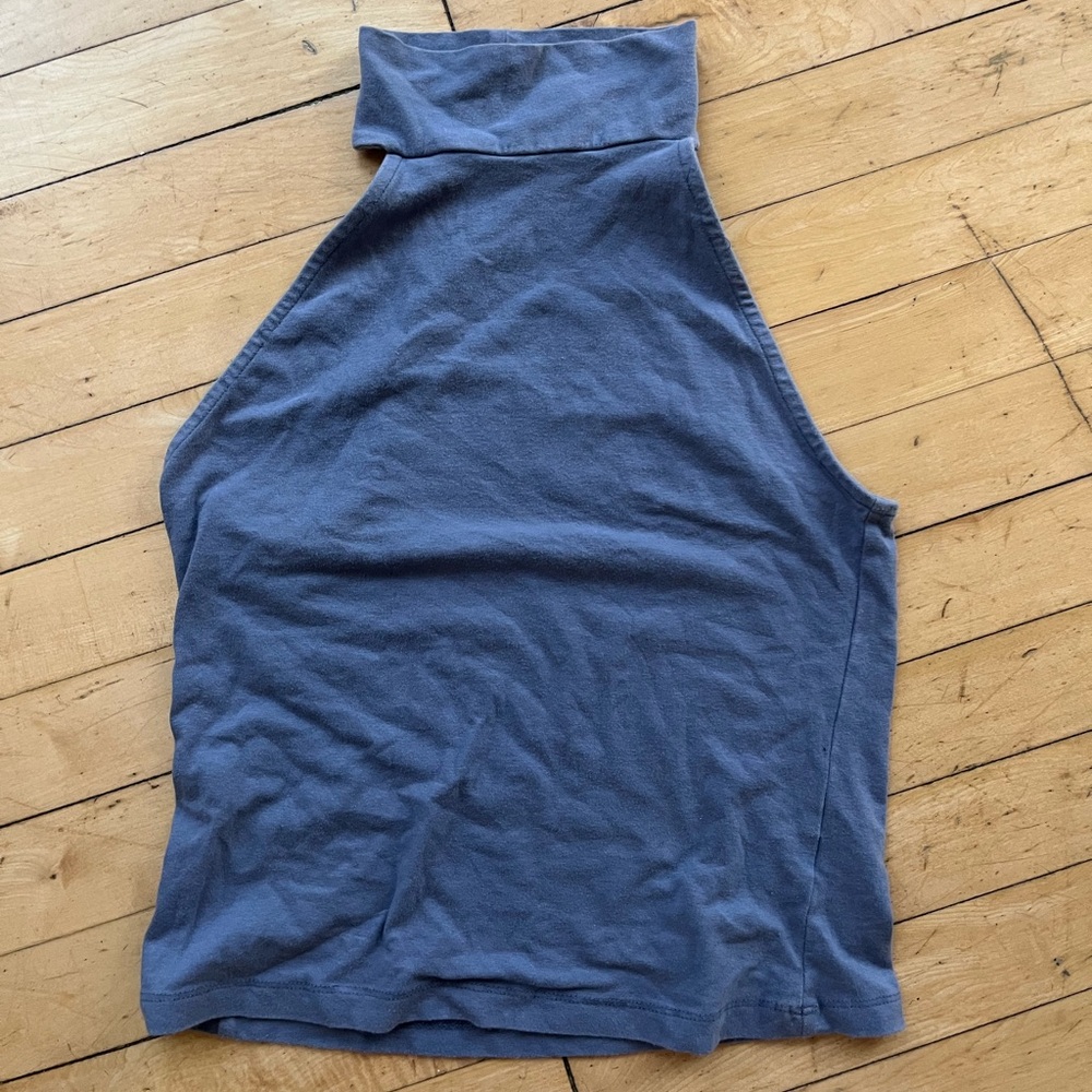 Me to We High Neck Tank Top - Slate Blue